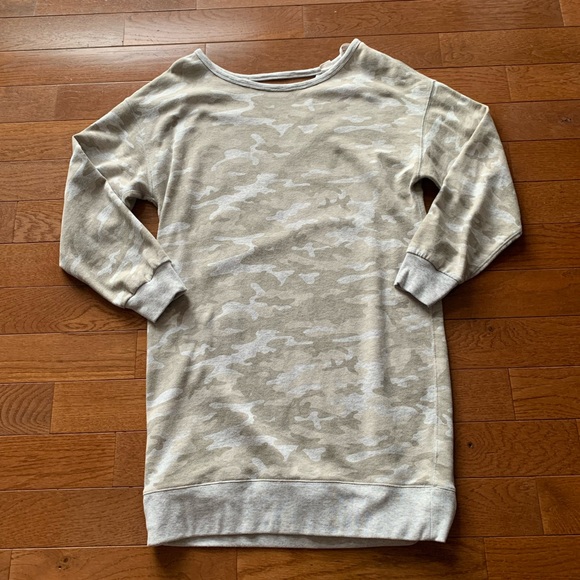 ❤️GAP PULLOVER SWEATSHIRT DRESS/TUNIC TOP-CAMO-M❤️ - Picture 2 of 11